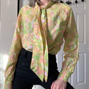 VINTAGE / patterned blouse